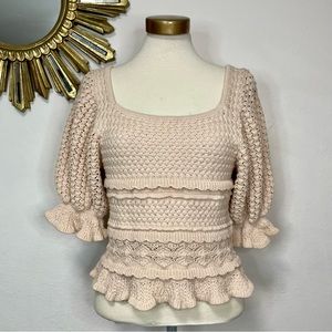Vici Knit Crop Sweater Top